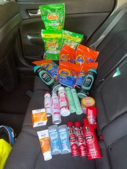Laundry detergent and bathroom stuff