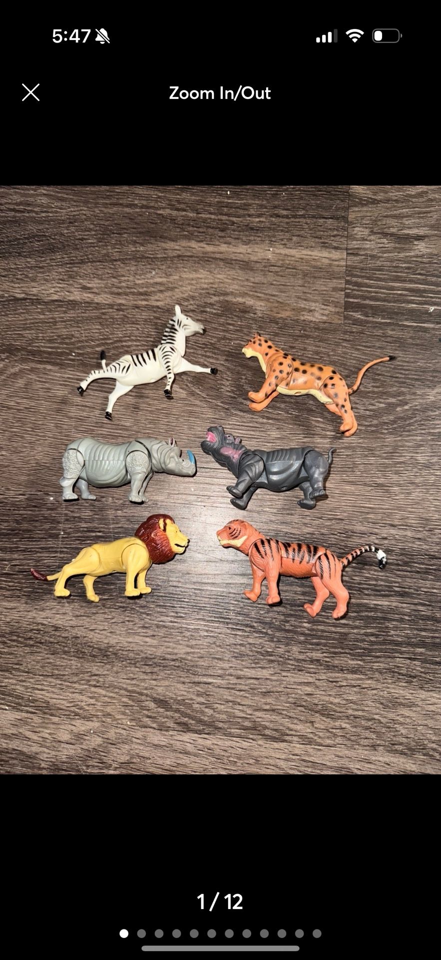 Vintage Wild Animal Safari Articulated Figures lot