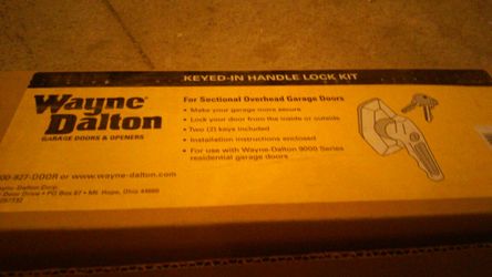 Garage door handle lock kit