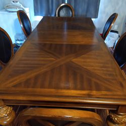 All Wood Dining Room Table And 6 Chairs