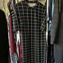 Black & White Plaid Dress