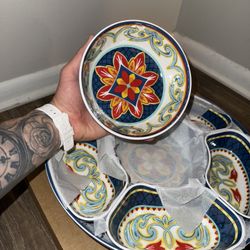 Botanero De Melamina Con Bandeja Giratoria 