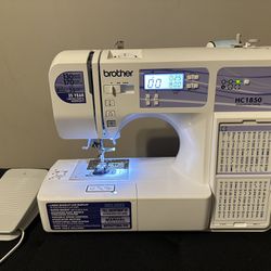 Brother Sewing & Quilting Machine HC1850 LCD Display w/ Case, Pedal, Accessories