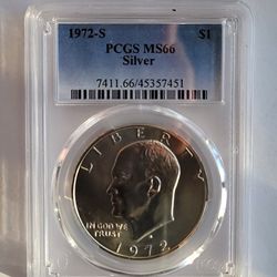 1972-s Eisenhower Silver Dollar MS66