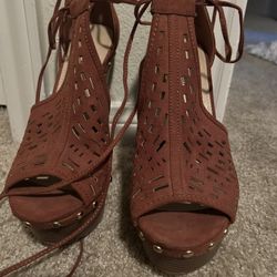 Brown Wedge Sandals