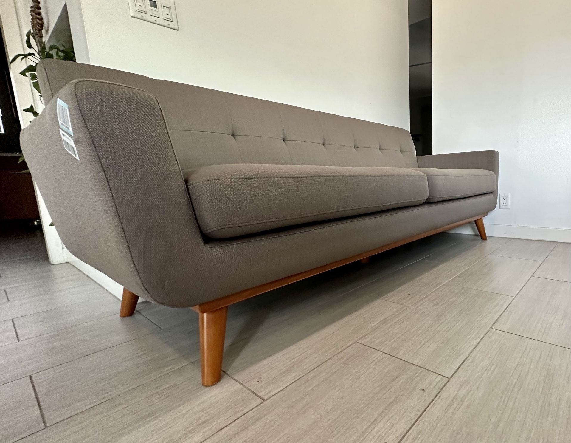 Brand new Modway Engage Mid-Century Modern Upholstered Fabric Sofa in Granite