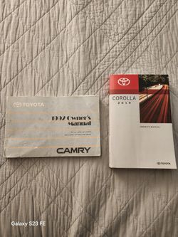 Toyota Vehicle Manual Books