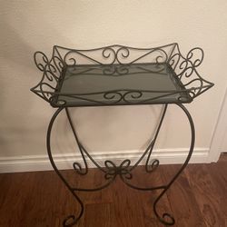 PartyLite Garden Lites wrought iron candle holder, food tray, side reading book end table stand, key holder
