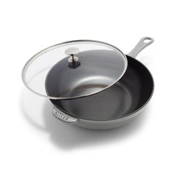 Staub Cast Iron 2.9-qt Daily Pan with Glass Lid - Graphite Grey Brand New In Box