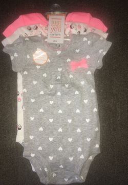 Carters 3 pack onesies size 3 months