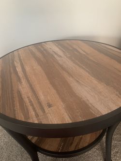 Coffee Table And End Table 2 Pieces Color Brown