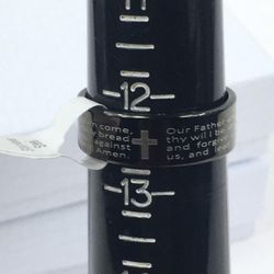 OUR LORD PRAYER RING SIZE 12 .5 STAINLESS STEEL 