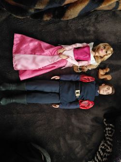 Princess Aurora and Prince Philip and squirrel friend