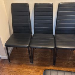 Metal Frame Dining Chairs (6)