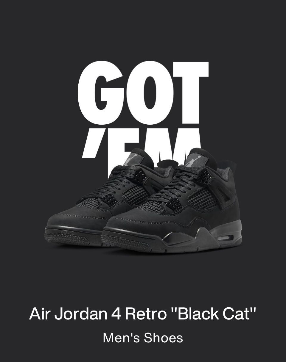 Jordan 4 Black Cats 
