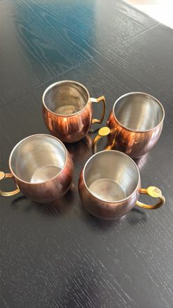 Set of 4 Copper Moscow Mule Mugs