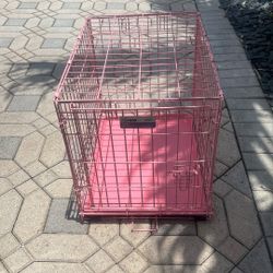 Pink Dog Crate 24L X 18W X 19H