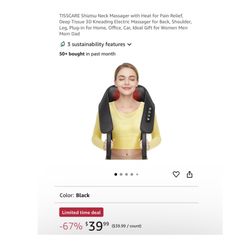 Brand new Neck Massager with Heat Plug-in for Home, Office, Car, Ideal Gift for Women Men Mom Dad  Whitestone/Flushing, Queens or Downtown Manhattan p
