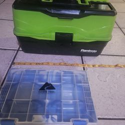 Set Of 2 Fishing Tackle Boxes 