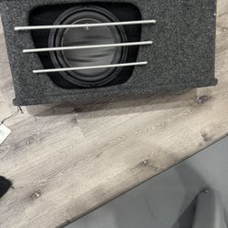 JL audio H.O. Wedge Cat Subwoofer And JL audio Car Amp