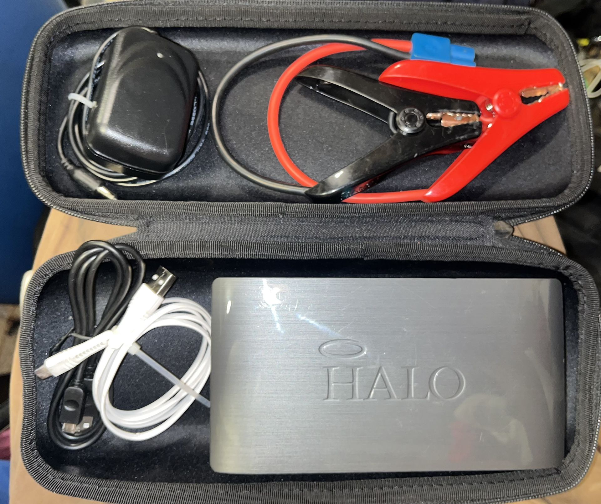 Halo Bolt 58830 Mwh Portable Phone Laptop Charger Car Jump Starter with AC Outlet - Grey