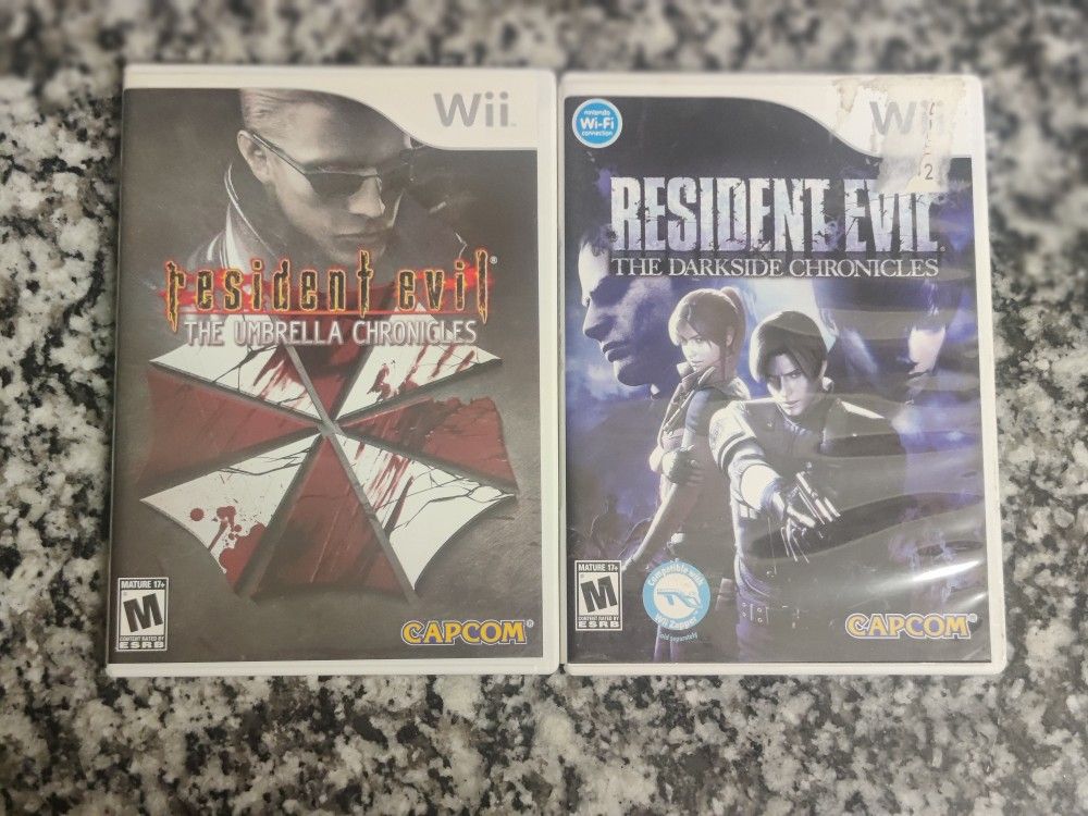 Wii Resident Evil The Umbrella And Darkside Chronicles Games