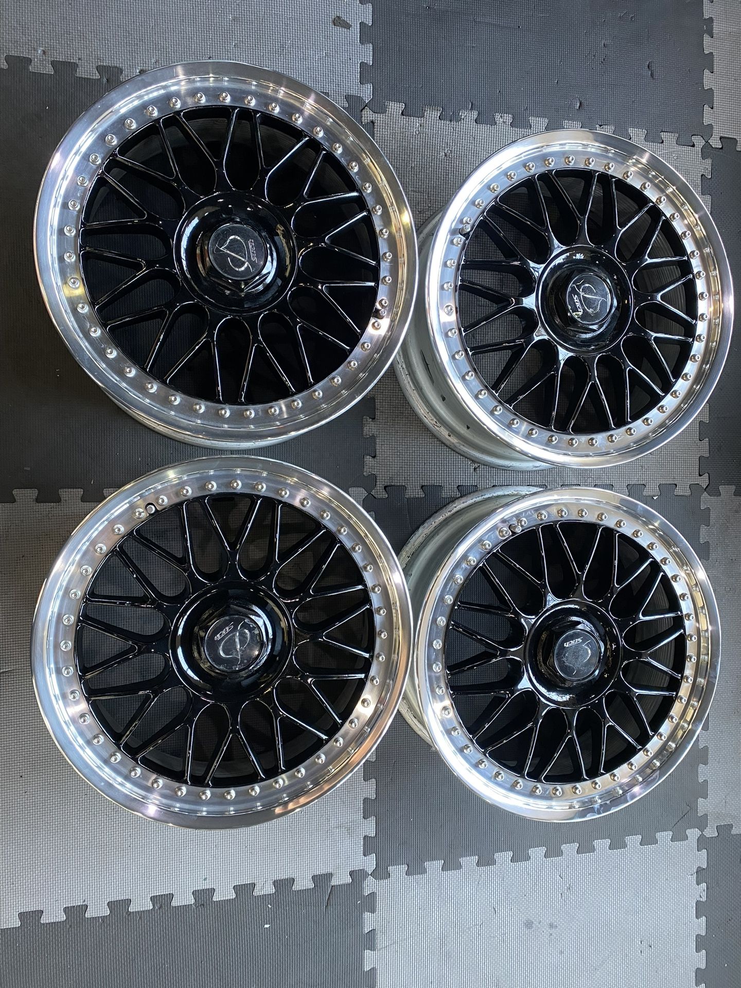 17” Stich Wheels Rims JDM 4x100 5x100 Rare