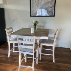 Bar Height Dining Table and Chairs 