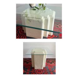 Postmodern Plaster Coffee Table & End table 