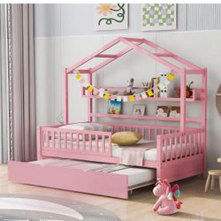 Twin house bed