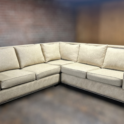 Free Delivery Pottery Barn, beige L shape, sectional couch