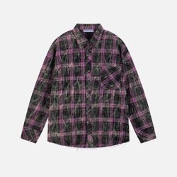 AELFRIC EDEN PLAID WASHED LONG SLEEVE SHIRT 