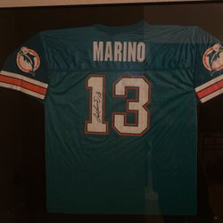 Signed Dan Marino Jersey (framed)