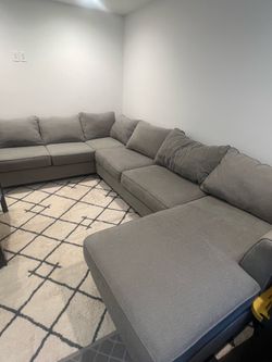 Grey sectional couch