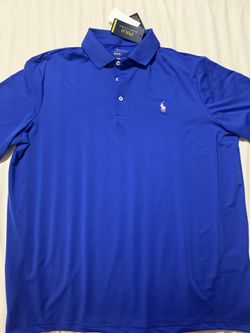 Brand New Polo Ralph Lauren Solid Jersey Performance Short Sleeve Polo Shirt Size Large