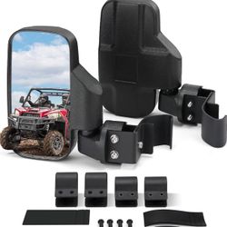 KEMIMOTO Mirrors UTV Side Mirror Compatible with Polaris Ranger 570 900 XP 1000 2015-2024 2025 General 1000, Compatible with Can Am Defender Maverick 