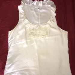 Banana Republic Cream Beige Tank Top Blouse Shirt Size Large/L