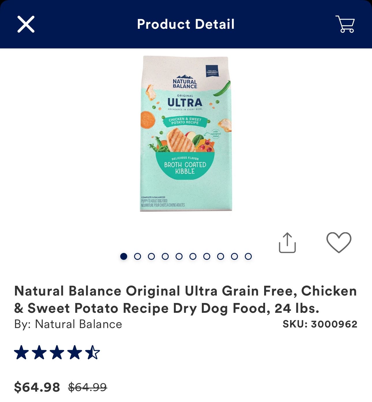 Natural Balance Dog Food 24LB NEW
