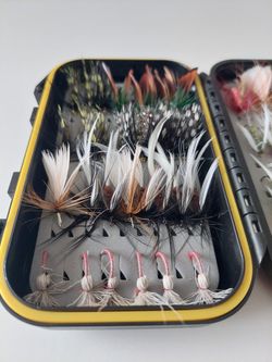 Trout Salmon Fly Fishing Flies Assortment Of 60pcs With Tackle Box for Sale  in Gurnee, IL - OfferUp