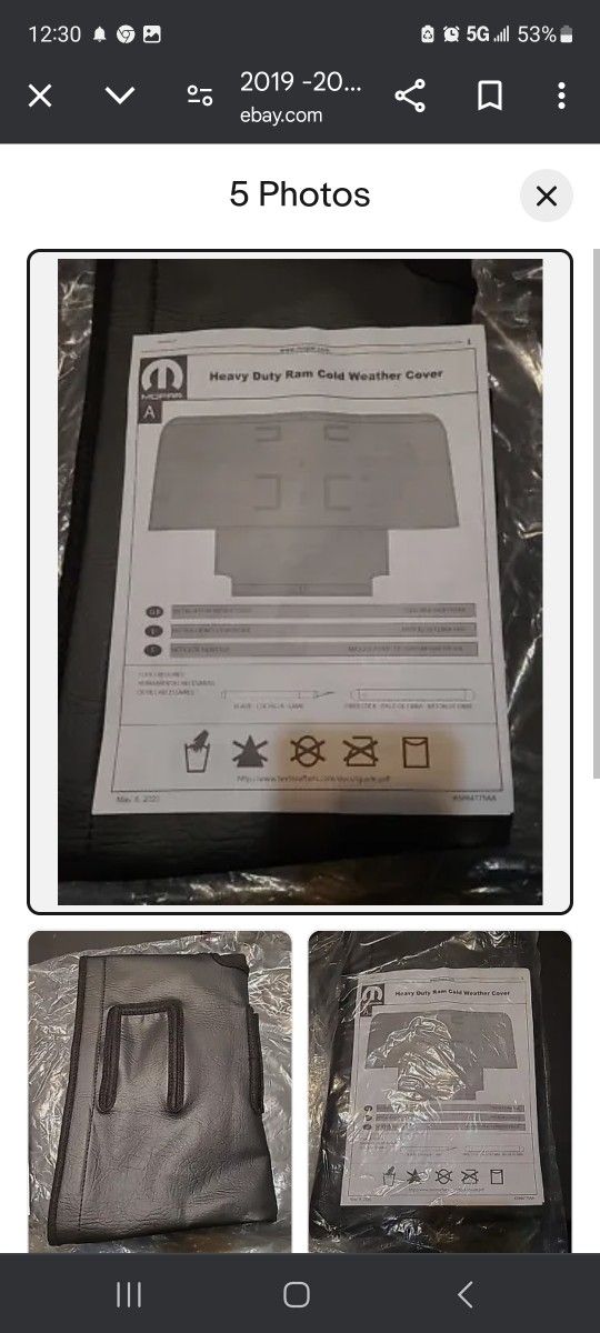 2019-2024 RAM 3500 COLD WEATHER GRILLE COVER