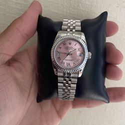 Pink face ladies watch