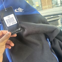 Nike Full Zip Hoodie Black/Blue Size 2X NEW w/ Tags And Pants