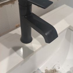 Moen Single Handle Faucet, Genta Matte Black (x2)