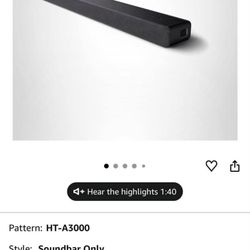 Sony Soundbar A3000 With Sub 