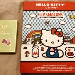 NEW SEALED Hello Kitty Makeup Eye Shadow Palette Sanrio Mirror Compact Pixi Lipsmacker