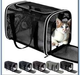 Cat Carrier Dog Carrier Pet Carriers Soft-Sided Cats Bag Animal Carriers Puppy Carrying Bag TSA Airline Approved Small Dog Carrier Soft Sided, Collaps
