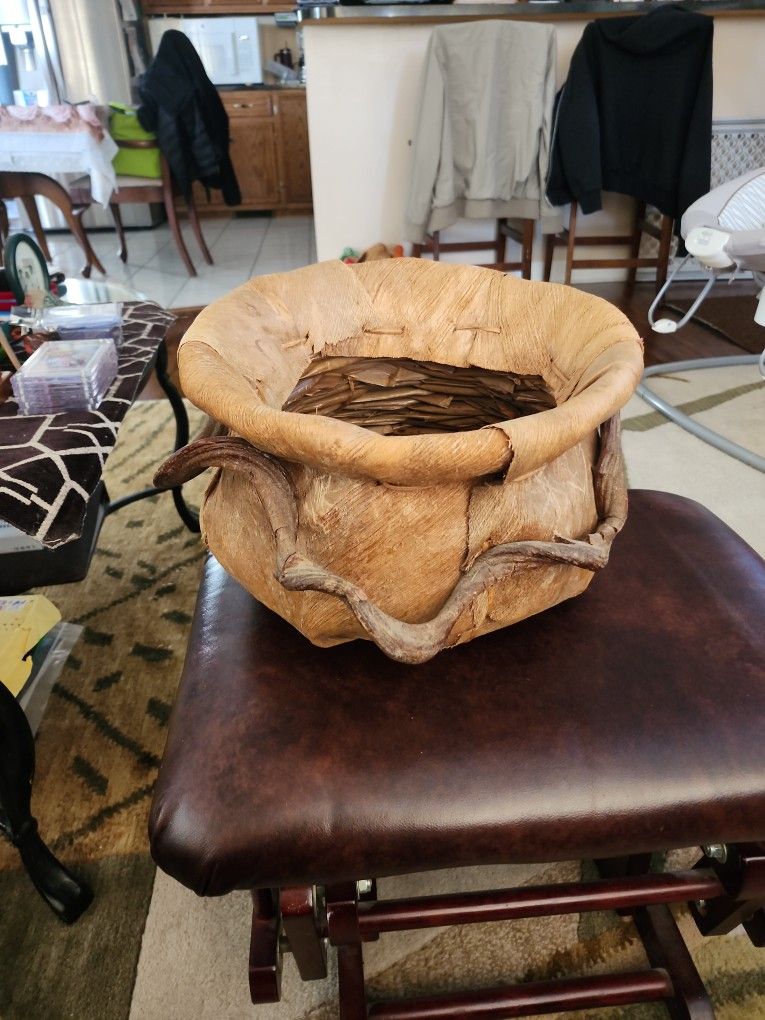 Rare Hand Made Native American Basket