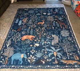 Brand new- 6 x8 Feet Blue Animal Forest Rug