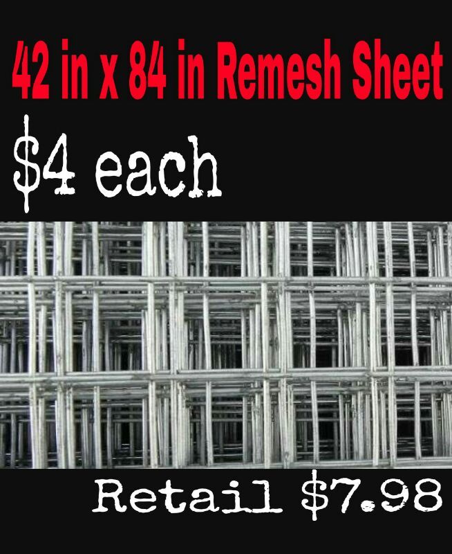 42 inch x 84 inch Concrete Remesh Wire