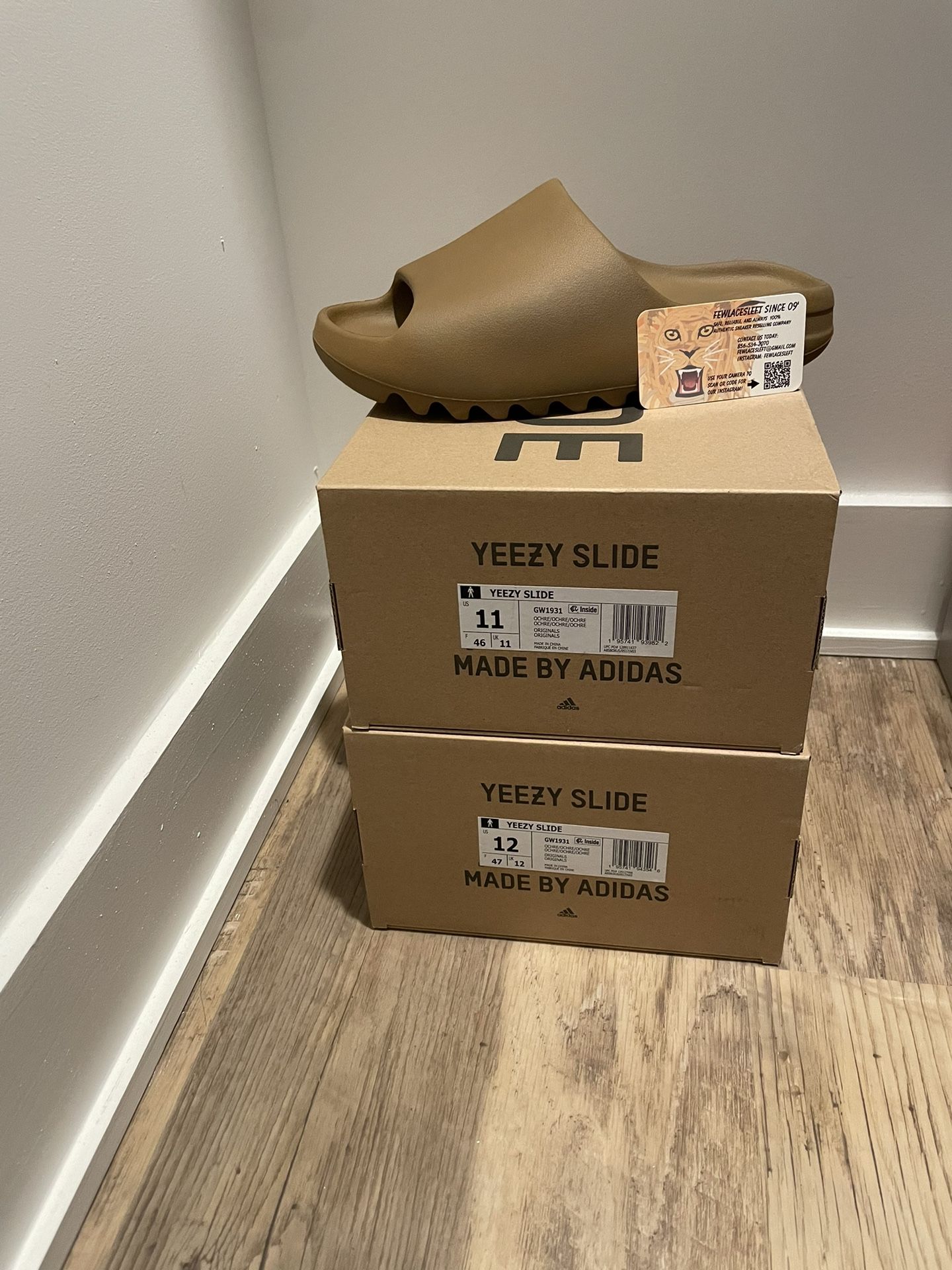 YEEZY SLIDE OCHRE SIZE 11/12 Brand New $220 Each  Shoes